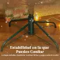 Árbol de Navidad Artificial 210 cm con 1123 Ramas y Soporte Metálico Plegable Fácil Montaje para Salón Interior Verde