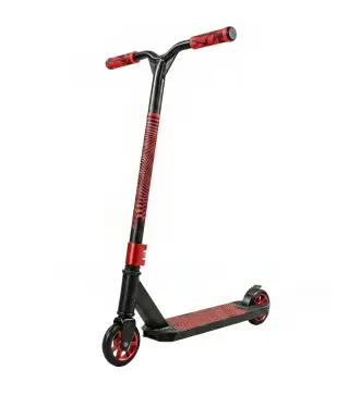 Scooter Acrobático para Trucos Patinete Freestyle con Rodamientos ABEC-9 Ruedas 120 mm Giro 360° para Skatepark Rojo