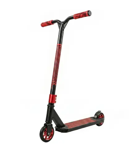 Scooter Acrobático para Trucos Patinete Freestyle con Rodamientos ABEC-9 Ruedas 120 mm Giro 360° para Skatepark Rojo