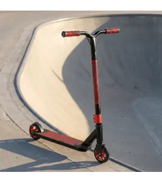 Scooter Acrobático para Trucos Patinete Freestyle con Rodamientos ABEC-9 Ruedas 120 mm Giro 360° para Skatepark Rojo