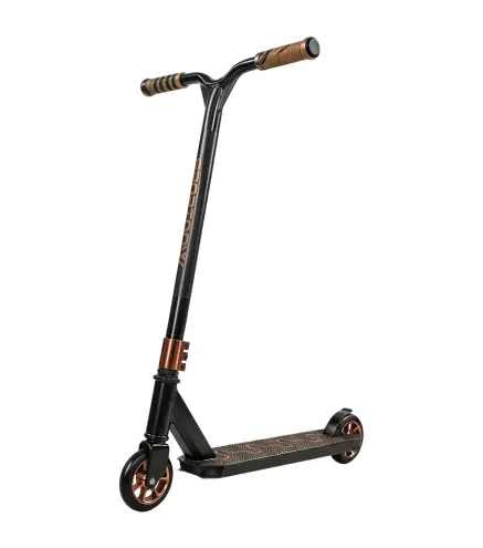 Scooter Acrobático para Trucos Patinete Freestyle con Rodamientos ABEC-9 Ruedas 120 mm Giro 360° para Skatepark Dorado