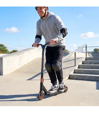 Scooter Acrobático para Trucos Patinete Freestyle con Rodamientos ABEC-9 Ruedas 120 mm Giro 360° para Skatepark Dorado