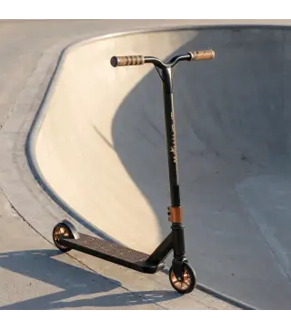 Scooter Acrobático para Trucos Patinete Freestyle con Rodamientos ABEC-9 Ruedas 120 mm Giro 360° para Skatepark Dorado