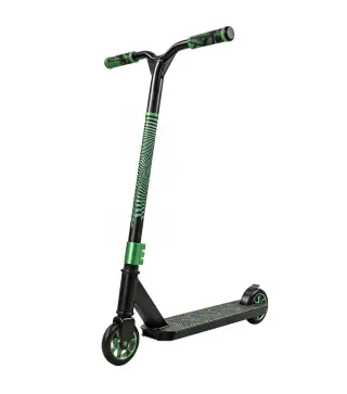 Scooter Acrobático para Trucos Patinete Freestyle con Rodamientos ABEC-9 Ruedas 120 mm Giro 360° para Skatepark Verde