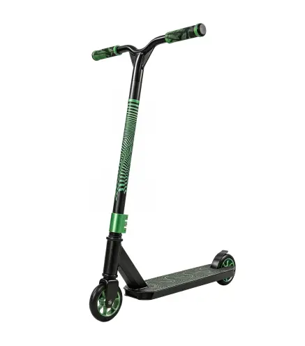 Scooter Acrobático para Trucos Patinete Freestyle con Rodamientos ABEC-9 Ruedas 120 mm Giro 360° para Skatepark Verde
