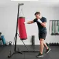 Soporte para Saco de Boxeo de Pie de Acero con Altura Ajustable 175–220 cm y 185–231 cm Base Pesada y Bolsa de Arena
