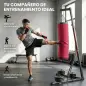 Soporte para Saco de Boxeo de Pie de Acero con Altura Ajustable 175–220 cm y 185–231 cm Base Pesada y Bolsa de Arena