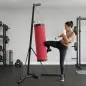 Soporte para Saco de Boxeo de Pie de Acero con Altura Ajustable 175–220 cm y 185–231 cm Base Pesada y Bolsa de Arena