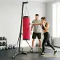 Soporte para Saco de Boxeo de Pie de Acero con Altura Ajustable 175–220 cm y 185–231 cm Base Pesada y Bolsa de Arena