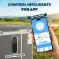 Nevera Portátil Eléctrica con Compresor 35L Doble Zona Control App Luz LED Pantalla para Coche y Camping Negro