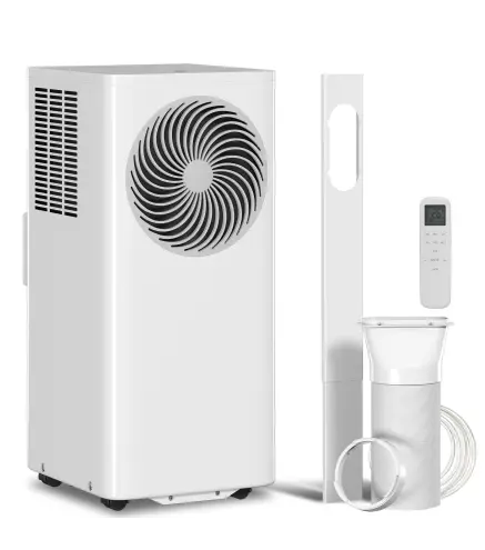 Aire Acondicionado Portátil 7000 BTU 4 en 1 Enfriamiento Deshumidificador Ventilador Modo de Sueño para 26 m² Blanco