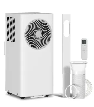 Aire Acondicionado Portátil 9000 BTU 4 en 1 Enfriamiento Deshumidificador Ventilador Modo de Sueño para 33 m² Blanco