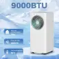 Aire Acondicionado Portátil 9000 BTU 4 en 1 Enfriamiento Deshumidificador Ventilador Modo de Sueño para 33 m² Blanco