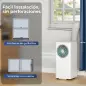 Aire Acondicionado Portátil 9000 BTU 4 en 1 Enfriamiento Deshumidificador Ventilador Modo de Sueño para 33 m² Blanco