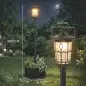 Farola Solar Exterior de Jardín con Macetero 2 Modos de Brillo 100/50 lm IP44 Encendido/Apagado Automático Negro