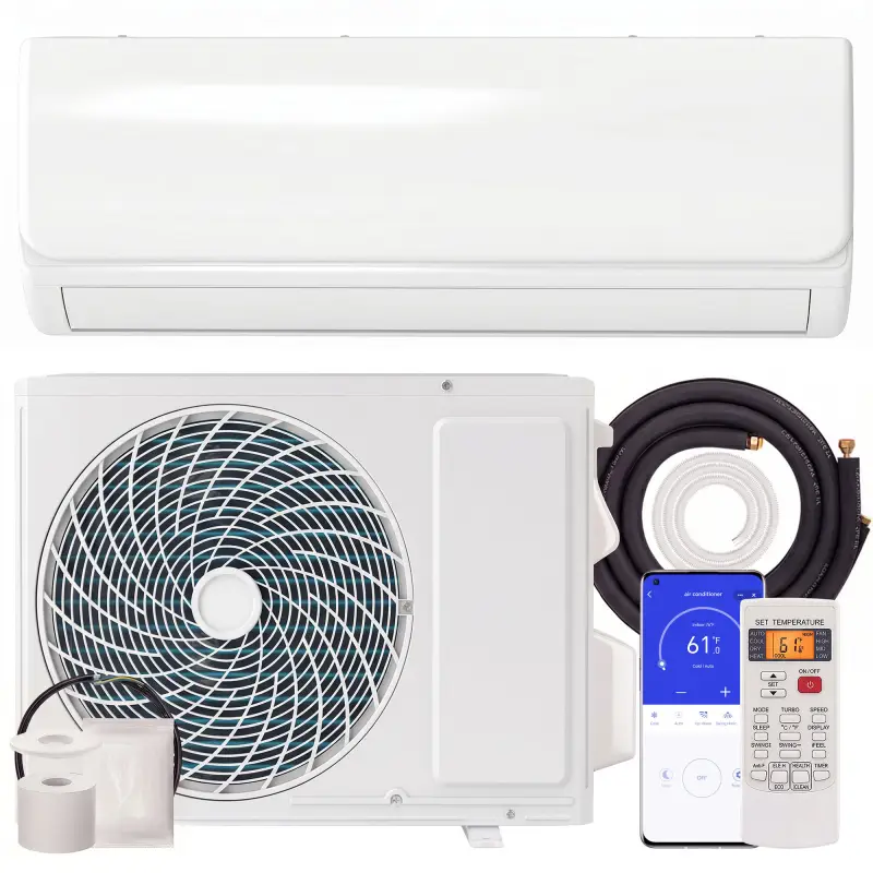 Aire Acondicionado Split Inverter 12000 BTU con Bomba de Calor WiFi y Control por Voz para 18 m² con Kit de Instalación