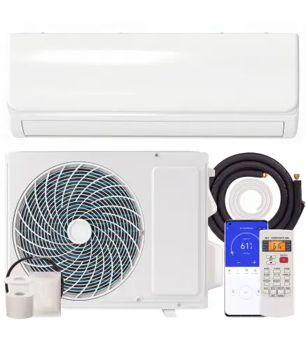 Aire Acondicionado Split Inverter 12000 BTU con Bomba de Calor WiFi y Control por Voz para 18 m² con Kit de Instalación
