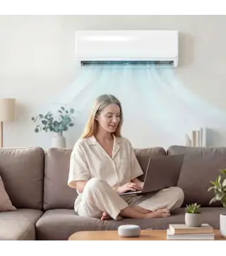 Aire Acondicionado Split Inverter 12000 BTU con Bomba de Calor WiFi y Control por Voz para 18 m² con Kit de Instalación