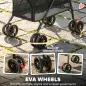 Cochecito para Perros Plegable de 4 Ruedas de EVA Giratorio y Freno Ventanas de Malla Cojín Lavable Portavasos Gris