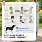 Carrito para Perros Plegable hasta 20 kg con Ruedas Grandes Suspensión y Freno Ventanas de Malla Cojín Marrón Claro