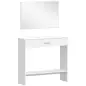 Recibidor de Entrada con Espejo Cajón y Estante Mueble de Recibidor para Pasillo 91,5x27,9x85,5 cm Blanco Recibidor de Entrada con Espejo Cajón y Estante Mueble de Recibidor para Pasillo 91,5x27,9x85,5 cm Blanco