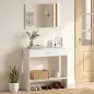 Recibidor de Entrada con Espejo Cajón y Estante Mueble de Recibidor para Pasillo 91,5x27,9x85,5 cm Blanco Recibidor de Entrada con Espejo Cajón y Estante Mueble de Recibidor para Pasillo 91,5x27,9x85,5 cm Blanco