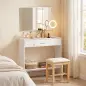 Recibidor de Entrada con Espejo Cajón y Estante Mueble de Recibidor para Pasillo 91,5x27,9x85,5 cm Blanco Recibidor de Entrada con Espejo Cajón y Estante Mueble de Recibidor para Pasillo 91,5x27,9x85,5 cm Blanco