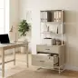 Mueble Archivador con Estantería 2 Cajones Encimera para Impresora Cerradura para A4 Letter Legal Roble Mueble Archivador con Estantería 2 Cajones Encimera para Impresora Cerradura para A4 Letter Legal Roble