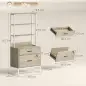 Mueble Archivador con Estantería 2 Cajones Encimera para Impresora Cerradura para A4 Letter Legal Roble Mueble Archivador con Estantería 2 Cajones Encimera para Impresora Cerradura para A4 Letter Legal Roble