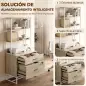 Mueble Archivador con Estantería 2 Cajones Encimera para Impresora Cerradura para A4 Letter Legal Roble Mueble Archivador con Estantería 2 Cajones Encimera para Impresora Cerradura para A4 Letter Legal Roble