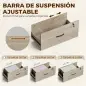 Mueble Archivador con Estantería 2 Cajones Encimera para Impresora Cerradura para A4 Letter Legal Roble Mueble Archivador con Estantería 2 Cajones Encimera para Impresora Cerradura para A4 Letter Legal Roble