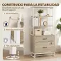 Mueble Archivador con Estantería 2 Cajones Encimera para Impresora Cerradura para A4 Letter Legal Roble Mueble Archivador con Estantería 2 Cajones Encimera para Impresora Cerradura para A4 Letter Legal Roble