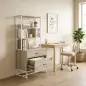 Mueble Archivador con Estantería 2 Cajones Encimera para Impresora Cerradura para A4 Letter Legal Roble Mueble Archivador con Estantería 2 Cajones Encimera para Impresora Cerradura para A4 Letter Legal Roble