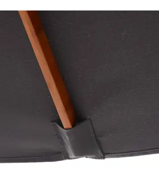 Sombrilla de Jardín Rectangular 200x150x235 cm Inclinable con Anti-UV y Poste de Madera para Terraza Patio Gris Oscuro