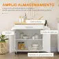 Isla de Cocina con Ruedas con Cajón 2 Puertas Especiero Barra para Paños y Estante Ajustable 109x40x89 cm Blanco Isla de Cocina con Ruedas con Cajón 2 Puertas Especiero Barra para Paños y Estante Ajustable 109x40x89 cm Blanco