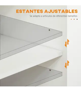 Isla de Cocina con Ruedas con Cajón 2 Puertas Especiero Barra para Paños y Estante Ajustable 109x40x89 cm Blanco