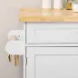 Isla de Cocina con Ruedas con Cajón 2 Puertas Especiero Barra para Paños y Estante Ajustable 109x40x89 cm Blanco Isla de Cocina con Ruedas con Cajón 2 Puertas Especiero Barra para Paños y Estante Ajustable 109x40x89 cm Blanco