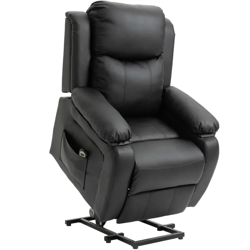 Sillón Relax Levanta Personas Sillón Elevador con Control Remoto Reclinación Eléctrica 160° Reposapiés 76x90x105cm Negro Sillón Relax Levanta Personas Sillón Elevador con Control Remoto Reclinación Eléctrica 160° Reposapiés 76x90x105cm Negro