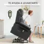 Sillón Relax Levanta Personas Sillón Elevador con Control Remoto Reclinación Eléctrica 160° Reposapiés 76x90x105cm Negro Sillón Relax Levanta Personas Sillón Elevador con Control Remoto Reclinación Eléctrica 160° Reposapiés 76x90x105cm Negro