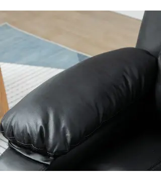 Sillón Relax Levanta Personas Sillón Elevador con Control Remoto Reclinación Eléctrica 160° Reposapiés 76x90x105cm Negro