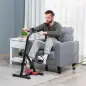 Pedales Estáticos Personas Mayores de Piernas y Brazos Altura Ajustable 75-97 cm Pantalla LCD y Rodillo Masajeador