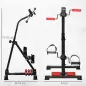 Pedales Estáticos Personas Mayores de Piernas y Brazos Altura Ajustable 75-97 cm Pantalla LCD y Rodillo Masajeador