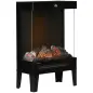 Chimenea Eléctrica 1000W/2000W Calentador de Chimenea con Llama LED Ajustable hasta 15-20 m² 40,5x20x62 cm Negro Chimenea Eléctrica 1000W/2000W Calentador de Chimenea con Llama LED Ajustable hasta 15-20 m² 40,5x20x62 cm Negro
