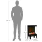 Chimenea Eléctrica 1000W/2000W Calentador de Chimenea con Llama LED Ajustable hasta 15-20 m² 40,5x20x62 cm Negro Chimenea Eléctrica 1000W/2000W Calentador de Chimenea con Llama LED Ajustable hasta 15-20 m² 40,5x20x62 cm Negro