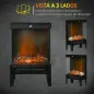 Chimenea Eléctrica 1000W/2000W Calentador de Chimenea con Llama LED Ajustable hasta 15-20 m² 40,5x20x62 cm Negro Chimenea Eléctrica 1000W/2000W Calentador de Chimenea con Llama LED Ajustable hasta 15-20 m² 40,5x20x62 cm Negro
