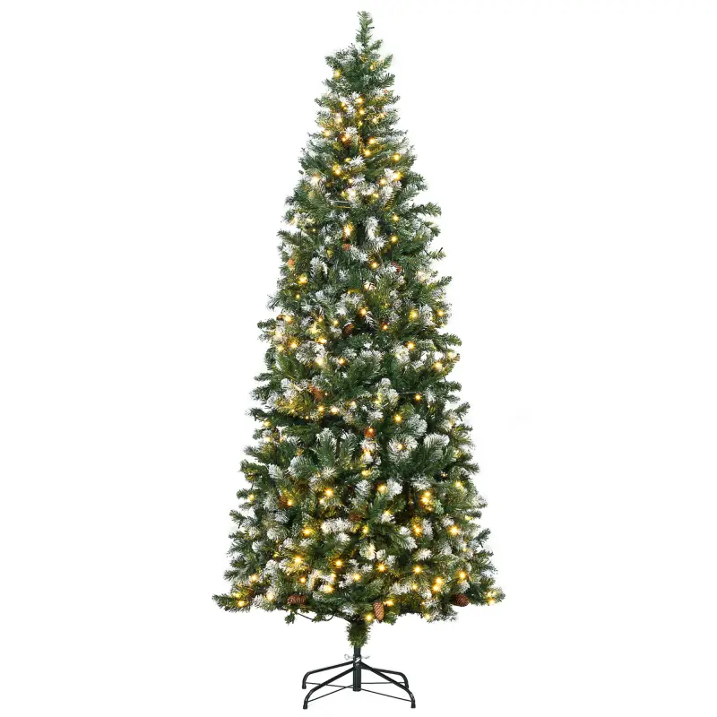 Árbol de Navidad Artificial con Luces LED Altura 230 cm con 1051 Ramas 45 Piñas Apertura Automática Base Plegable Árbol de Navidad Artificial con Luces LED Altura 230 cm con 1051 Ramas 45 Piñas Apertura Automática Base Plegable
