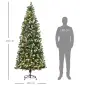 Árbol de Navidad Artificial con Luces LED Altura 230 cm con 1051 Ramas 45 Piñas Apertura Automática Base Plegable Árbol de Navidad Artificial con Luces LED Altura 230 cm con 1051 Ramas 45 Piñas Apertura Automática Base Plegable