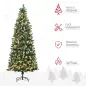 Árbol de Navidad Artificial con Luces LED Altura 230 cm con 1051 Ramas 45 Piñas Apertura Automática Base Plegable Árbol de Navidad Artificial con Luces LED Altura 230 cm con 1051 Ramas 45 Piñas Apertura Automática Base Plegable