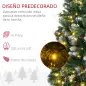 Árbol de Navidad Artificial con Luces LED Altura 230 cm con 1051 Ramas 45 Piñas Apertura Automática Base Plegable Árbol de Navidad Artificial con Luces LED Altura 230 cm con 1051 Ramas 45 Piñas Apertura Automática Base Plegable