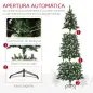 Árbol de Navidad Artificial con Luces LED Altura 230 cm con 1051 Ramas 45 Piñas Apertura Automática Base Plegable Árbol de Navidad Artificial con Luces LED Altura 230 cm con 1051 Ramas 45 Piñas Apertura Automática Base Plegable